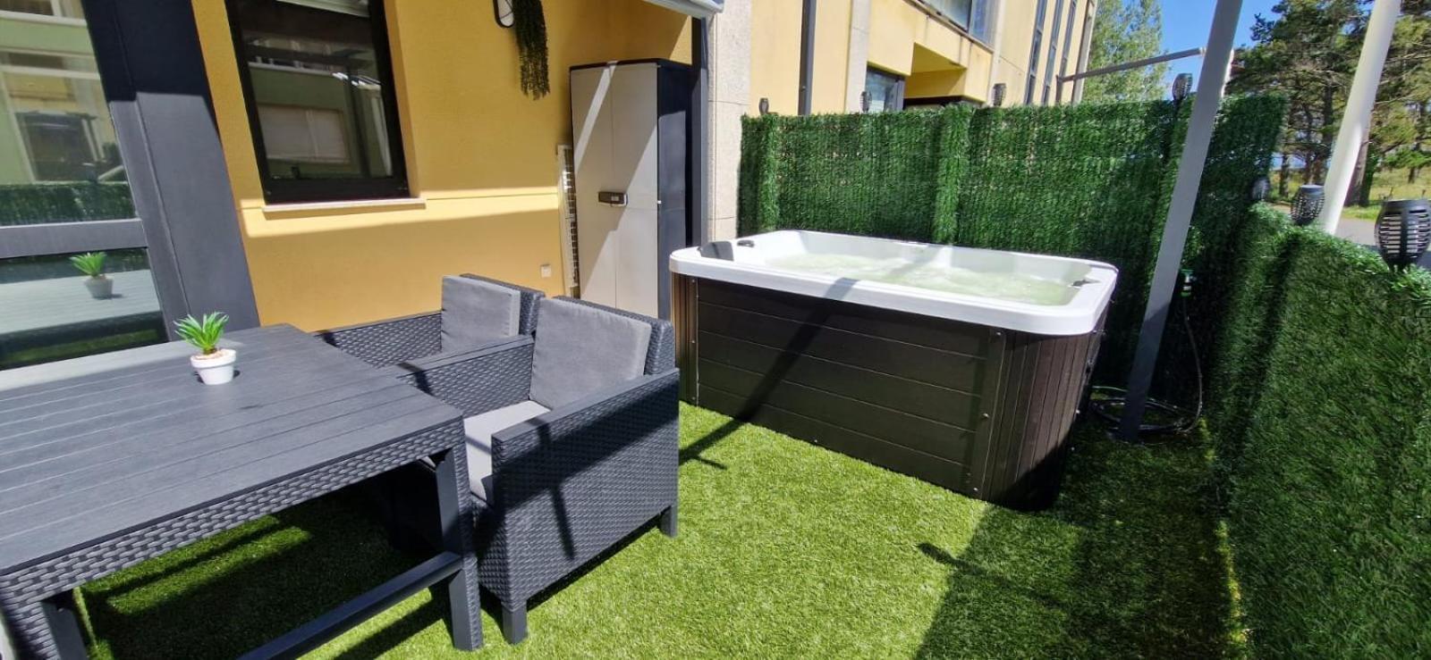 Apartamento Garden Fisterra - Jacuzzi, Jardín Privado y Vista Mar Exterior foto